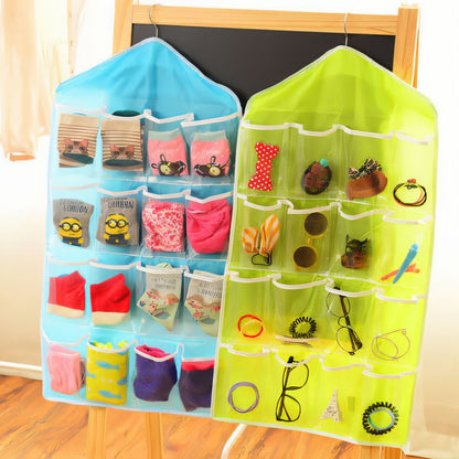 16 Pockets Woven Hanging Organizer (without Hanger) Mix/Random colour