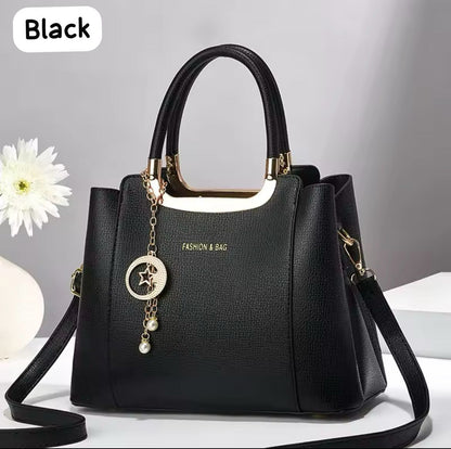 Brand fashion High Quality Cynthetic Leather Bags With Long Belt Imported Keychain 10 Beautiful Colours