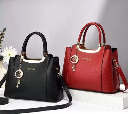 Brand fashion High Quality Cynthetic Leather Bags With Long Belt Imported Keychain 10 Beautiful Colours