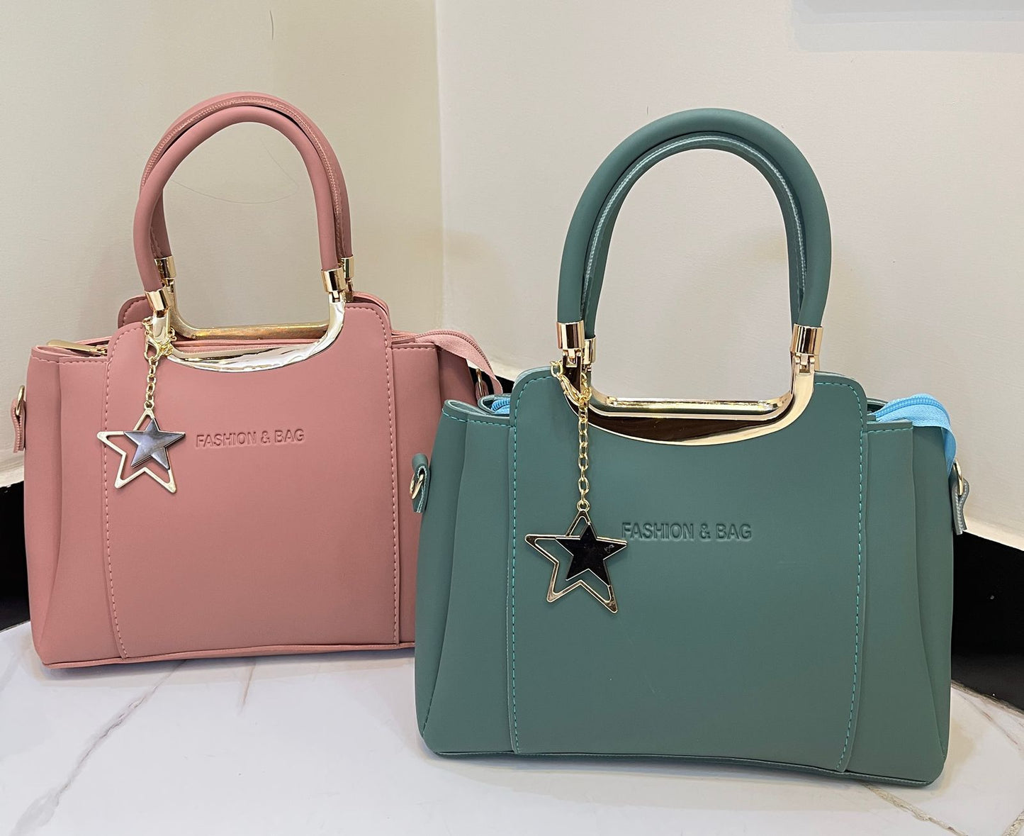 Brand fashion High Quality Cynthetic Leather Bags With Long Belt Imported Keychain 10 Beautiful Colours