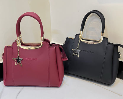 Brand fashion High Quality Cynthetic Leather Bags With Long Belt Imported Keychain 10 Beautiful Colours