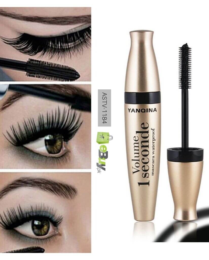 Yanqina Pack of 2 Volme 1 Second Mascara & Liner WaterProof & Long Lassting