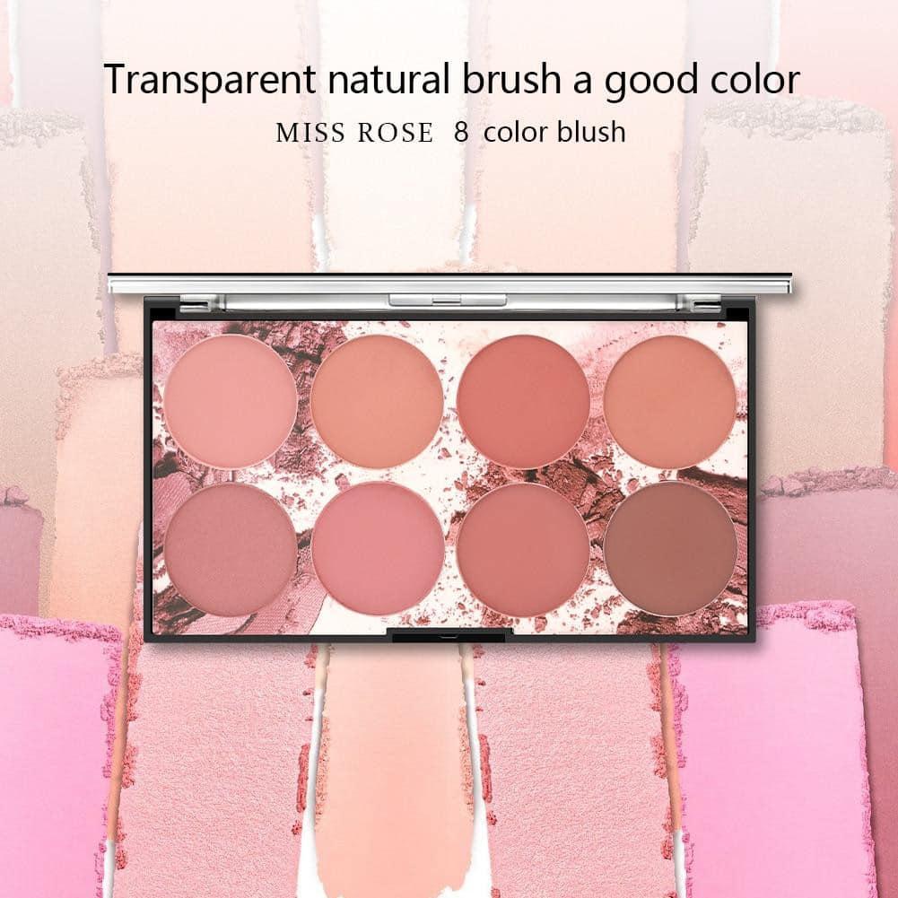 MISS ROSE Matte Blushon 8 Colours Palatte