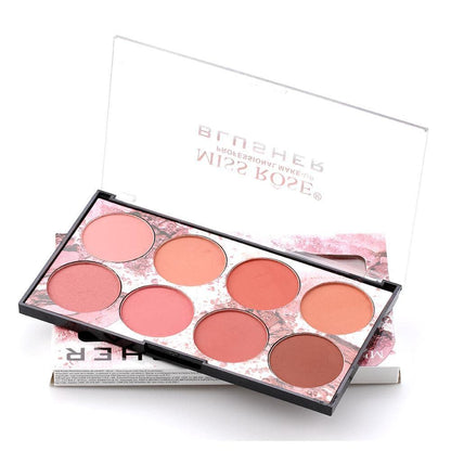 MISS ROSE Matte Blushon 8 Colours Palatte