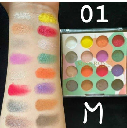 Miss Rose 16 Color Matte & Shimmer Eyeshadow palette