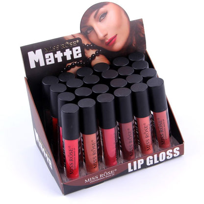 MissRose Matte Finish & LongLasting LipGloss (Pack Of 12)  12 Different Shades