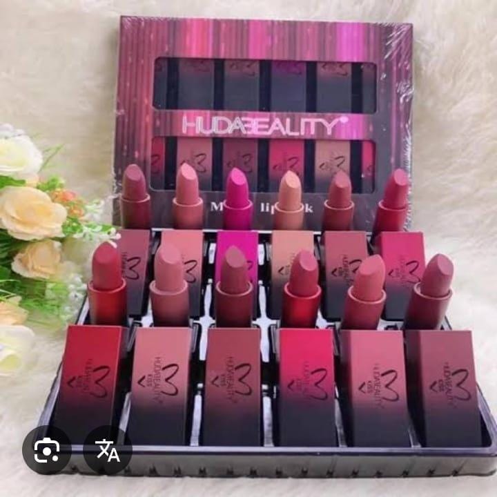 Huda Beauty  12pcs Box lipistick Matte finish