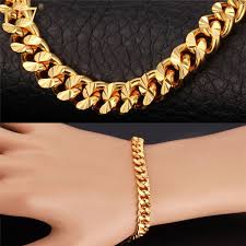 Italian Golden Chain Gents Bracelet