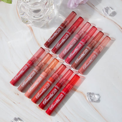 Hudamoji matte lipgloss 12pcs tray