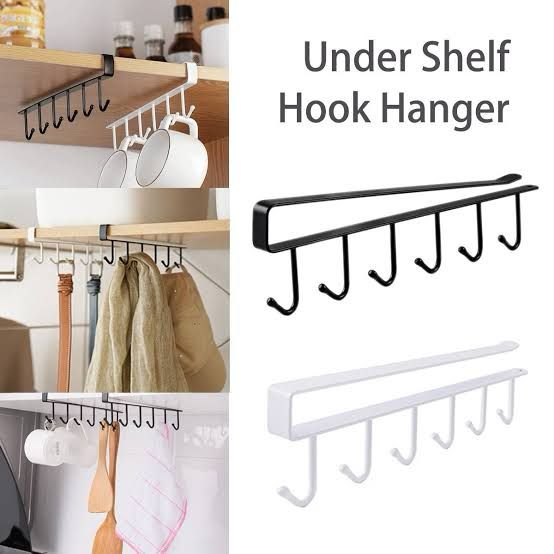 Metal Shelf Hanging Mug Holding Rod